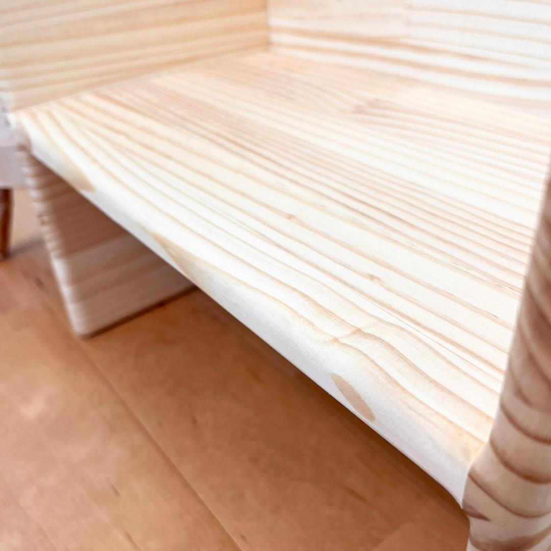 【すべての角が丸い】プレゼント 木製子供椅子　パイン材　変化椅子　キッズチェア