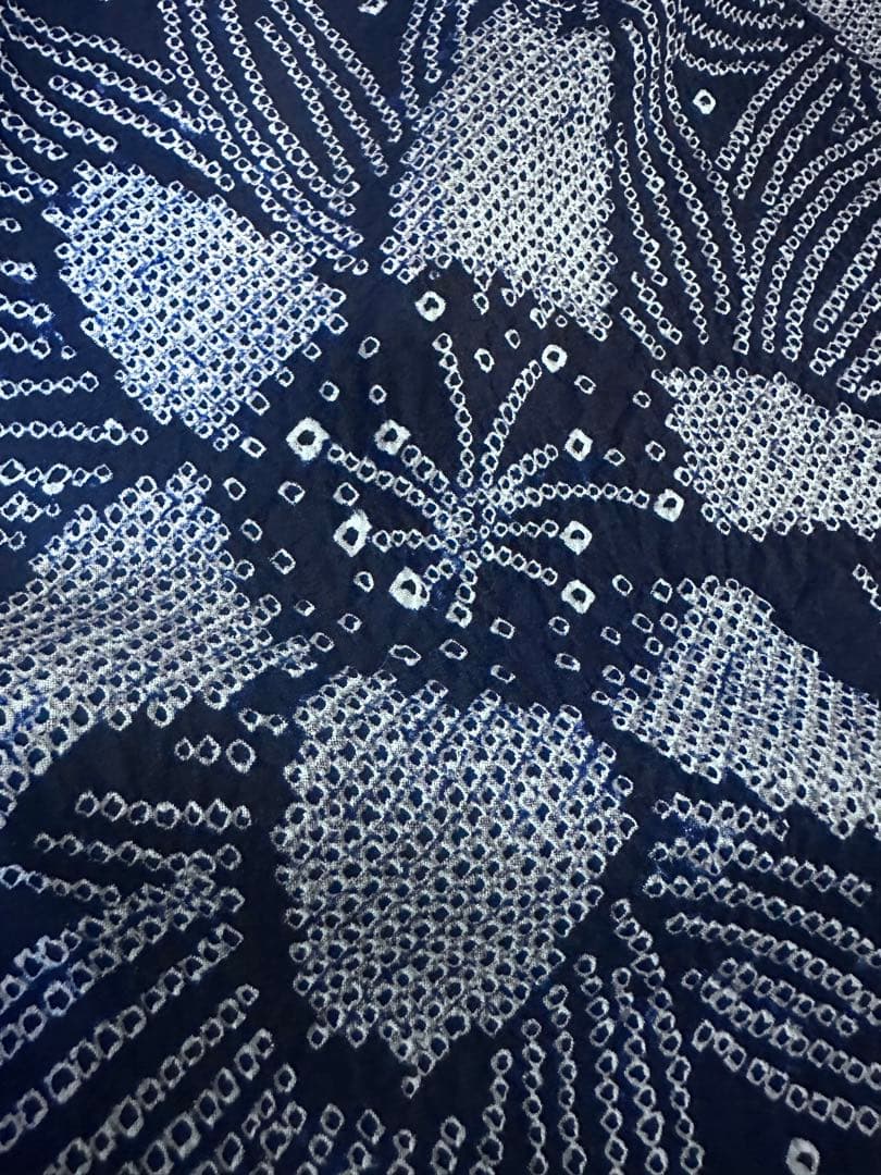 希少サイズ✨身幅LLトールサイズ‼️有松鳴海絞り浴衣！新品❣️逸品‼️藍染に白