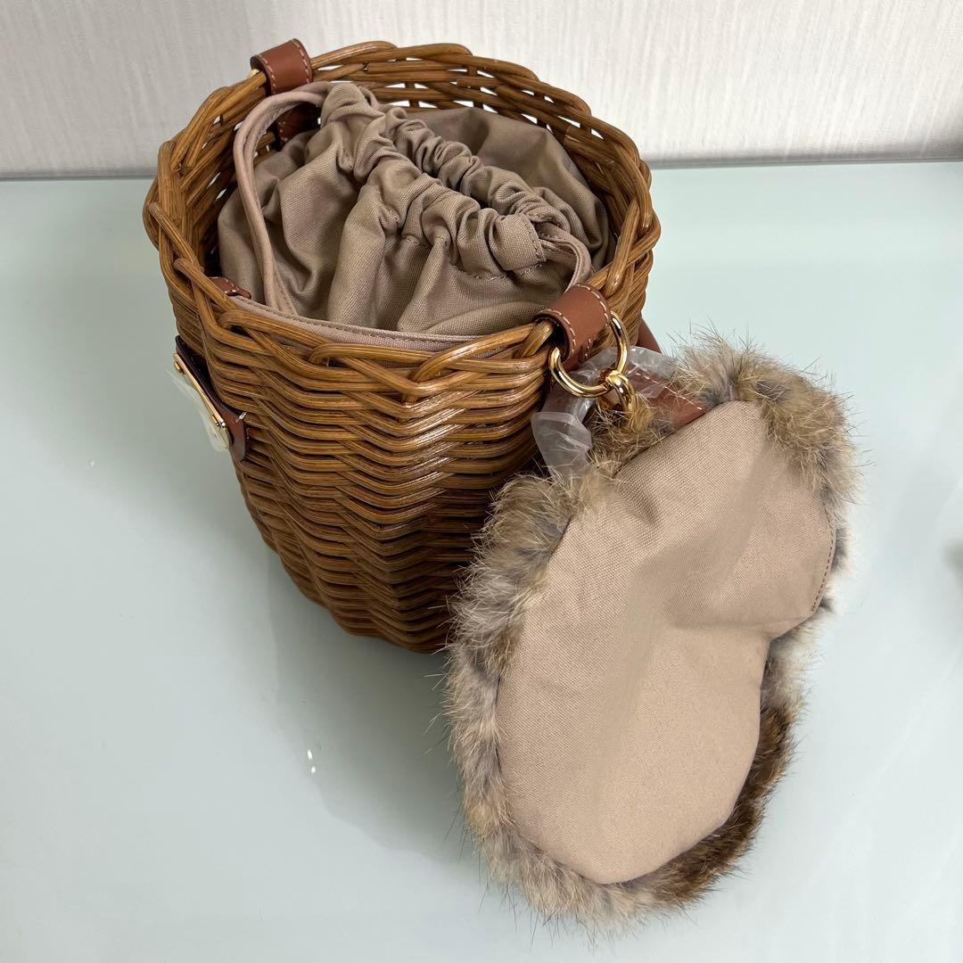 『未使用』ATAO breeze 2way ショルダーバッグ ラビットファー付き