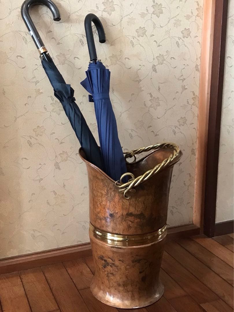 新品未使用　Demainドマン 真鍮製 ブロンズ インテリア 傘立て 花入れ