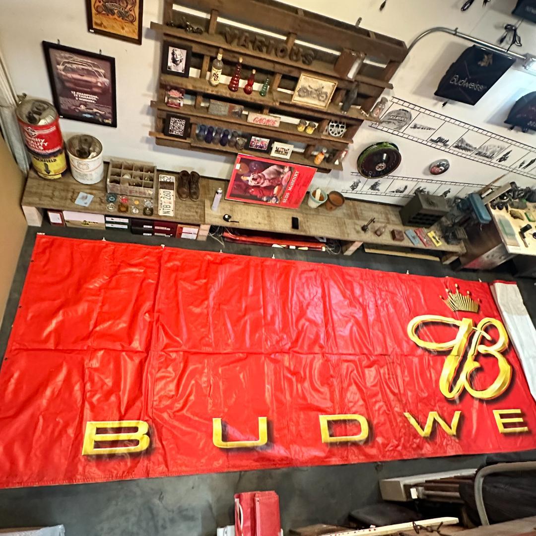 【超巨大・激レア】Budweiser (バドワイザー) 大型バナー 約9.7m