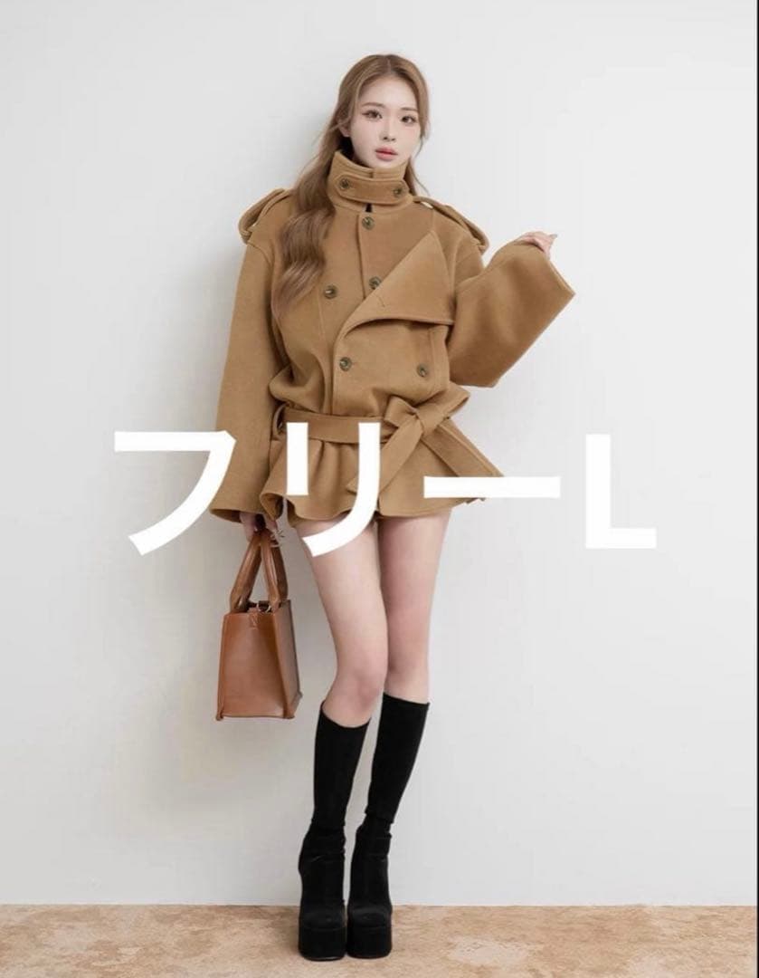 Darich ダーリッチ　ドロップショルダージャケットコート　CAM キャメル