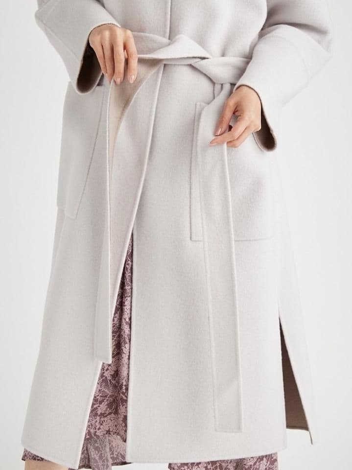 FRAY I.D 　ウールカシミヤバイカラーリバーコート