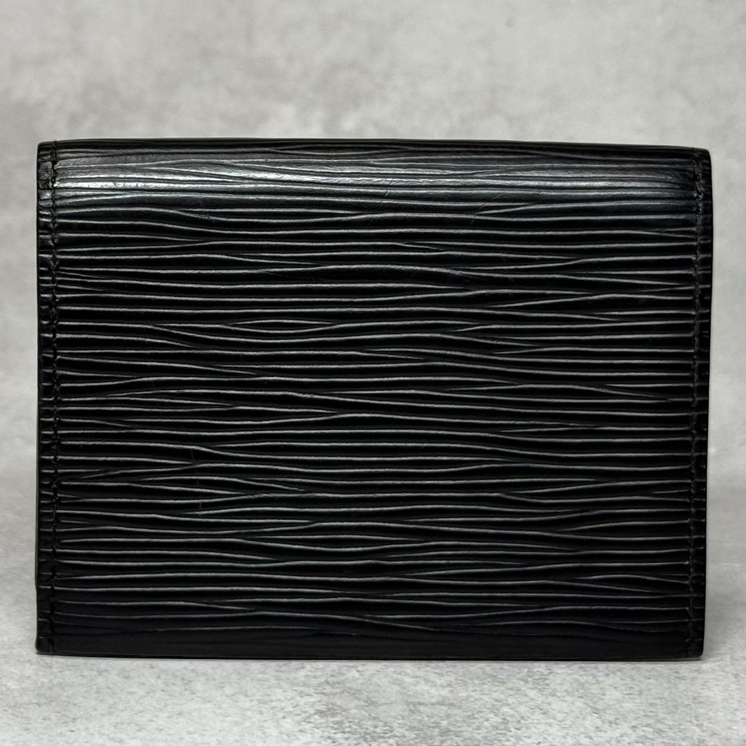 美品 ルイヴィトン エピ ノワール アンヴェロップカルトドゥヴィジット 名刺入れ