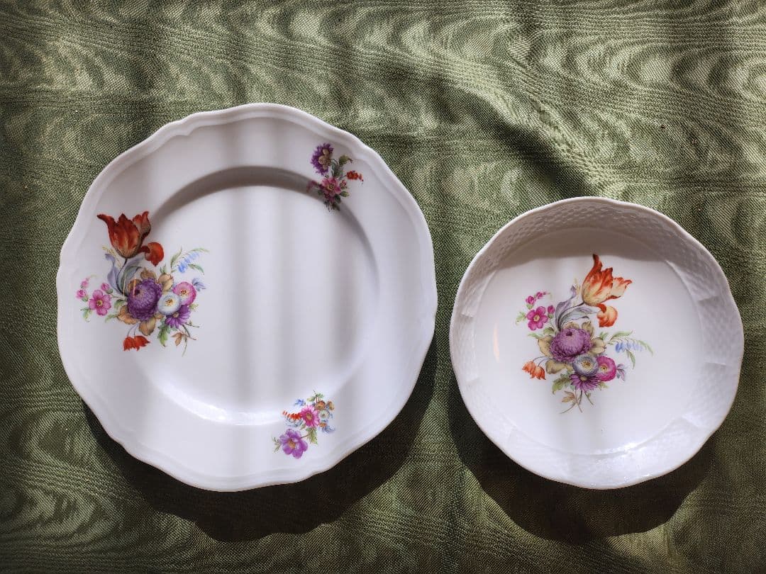 ジノリ サックスフラワー 12枚 丸皿 大皿 セット 27cm 19cm