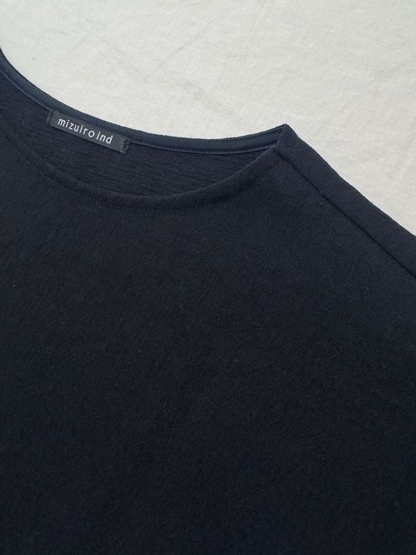 mizuiro ind ジョーゼット ボートネック コクーンプルオーバー