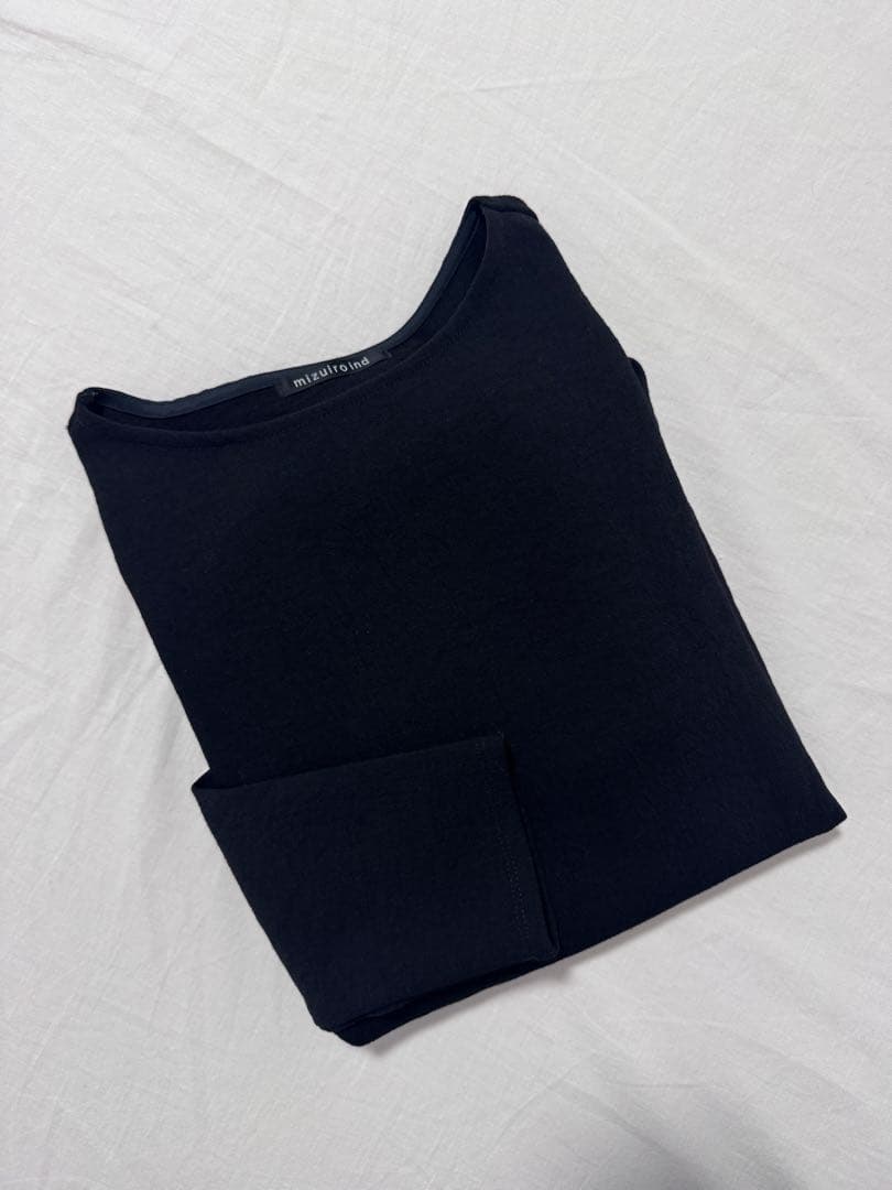 mizuiro ind ジョーゼット ボートネック コクーンプルオーバー
