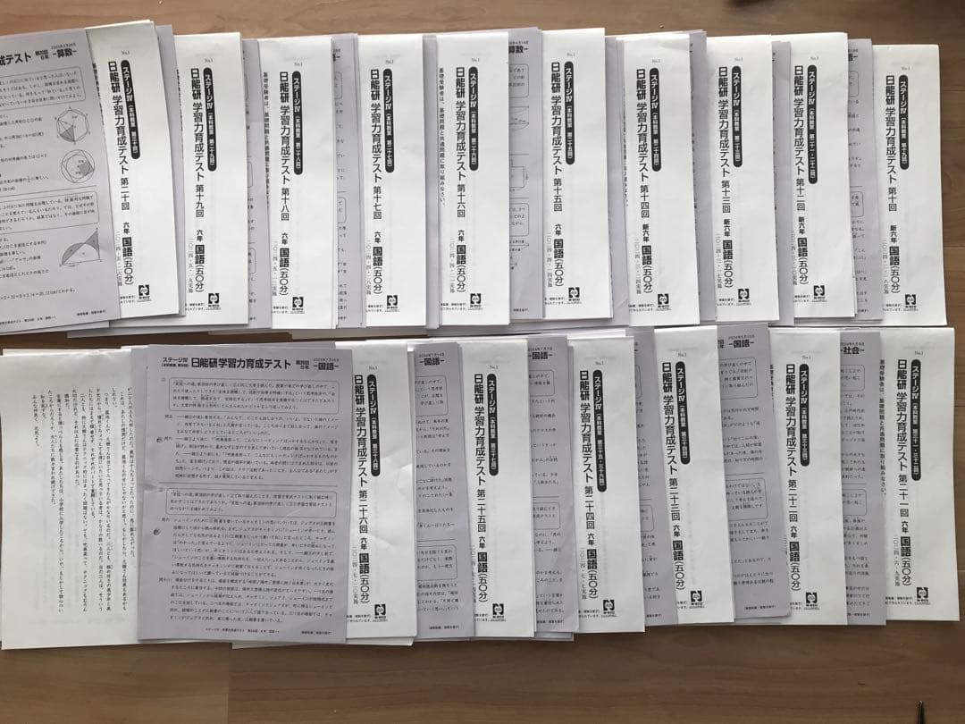 日能研学習力育成テスト、合格力実践テスト、難関校トライアル他6年2024