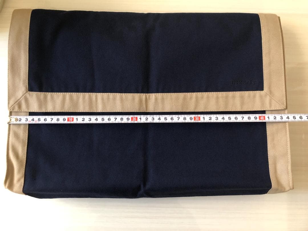 お値下げ！エルメス☆　タピドセル　ラージ☆　ネイビーベージュ　美品♪