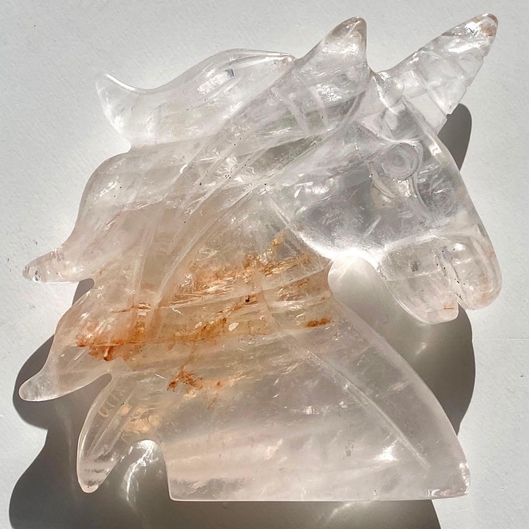 【 天然石 ローズクォーツ ゴールデンヒーラー 共生 ユニコーン ペガサス 】