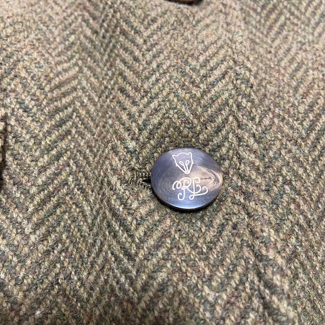 美品　RALPH LAUREN ラルフローレン　ヘンリーボーンジャケットツィード
