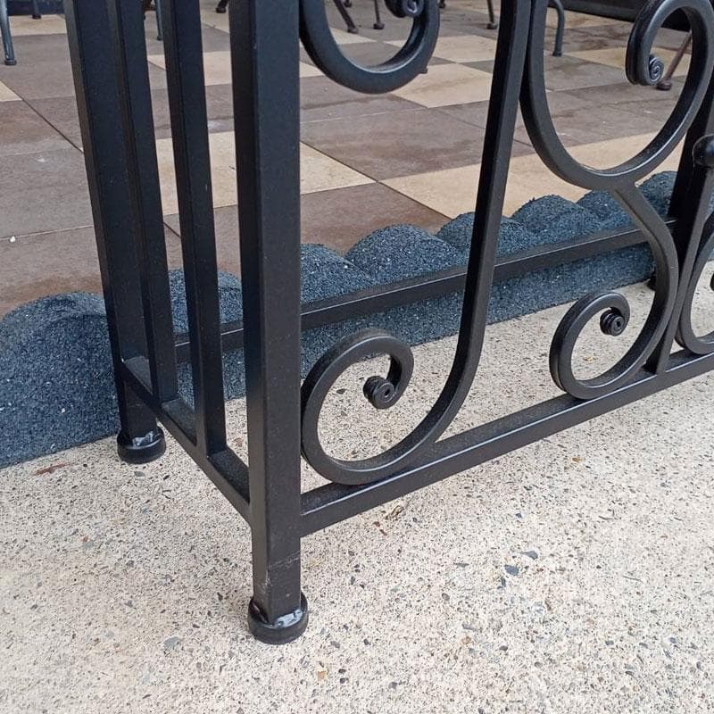 コンソール 石天板 幅62cm フラワースタンド ロートアイアン 638-614