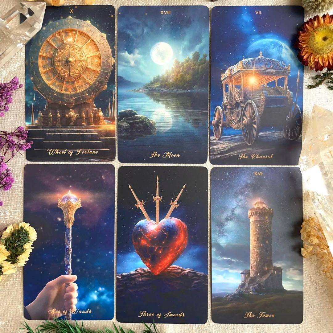 入荷１点のみ✨入手困難な海外美麗デッキ✨星降る領域のタロットカード