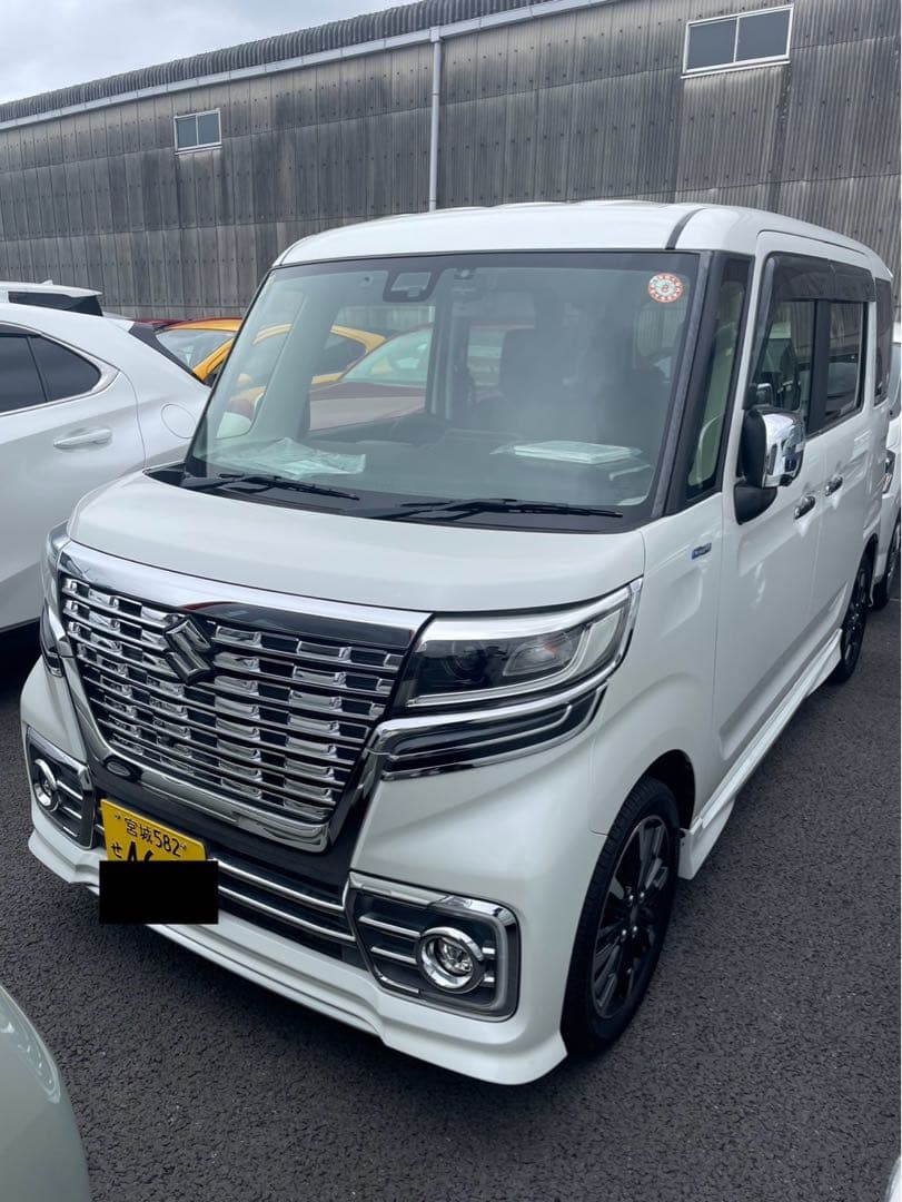 とまと　スズキ スペーシアカスタム　MK53S 純正メッキフロントグリル