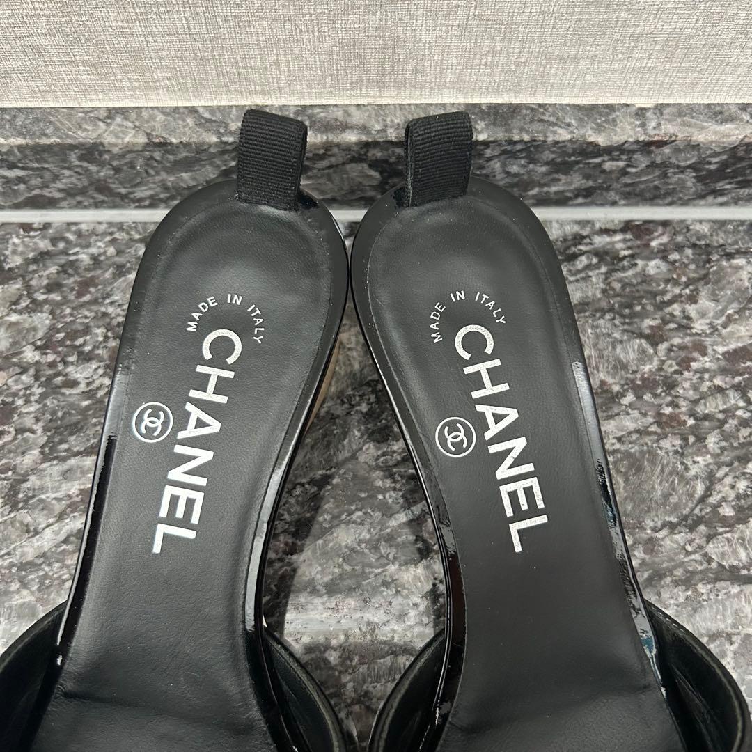 シャネル　ミュール　サンダル　ココマーク　36.5 黒