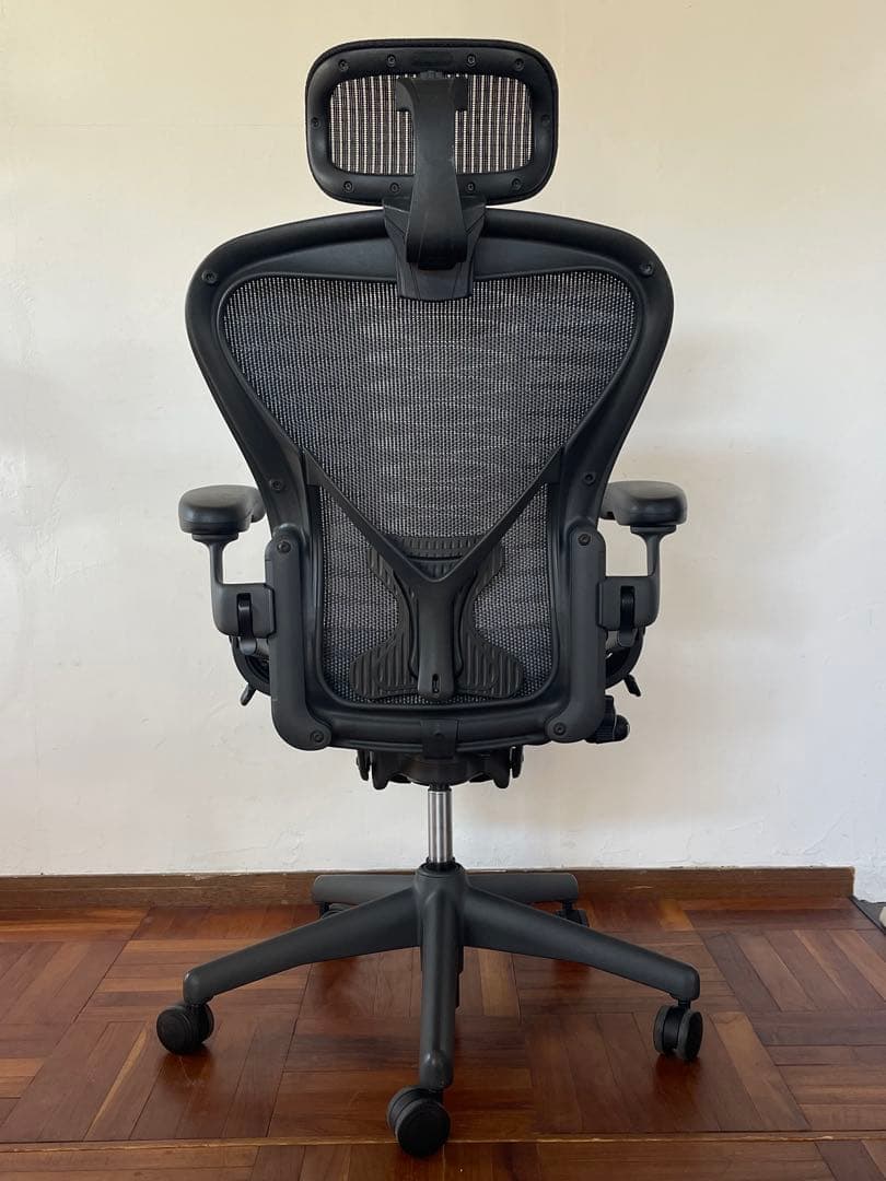 ハーマンミラー アーロンチェア Bサイズ ヘッドレスト セット フル装備 1