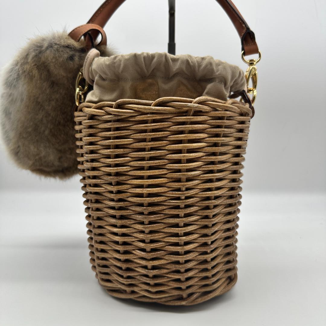 【極美品】 ATAO BREEZE ブリーゼ 2WAY ナチュラル カゴバッグ