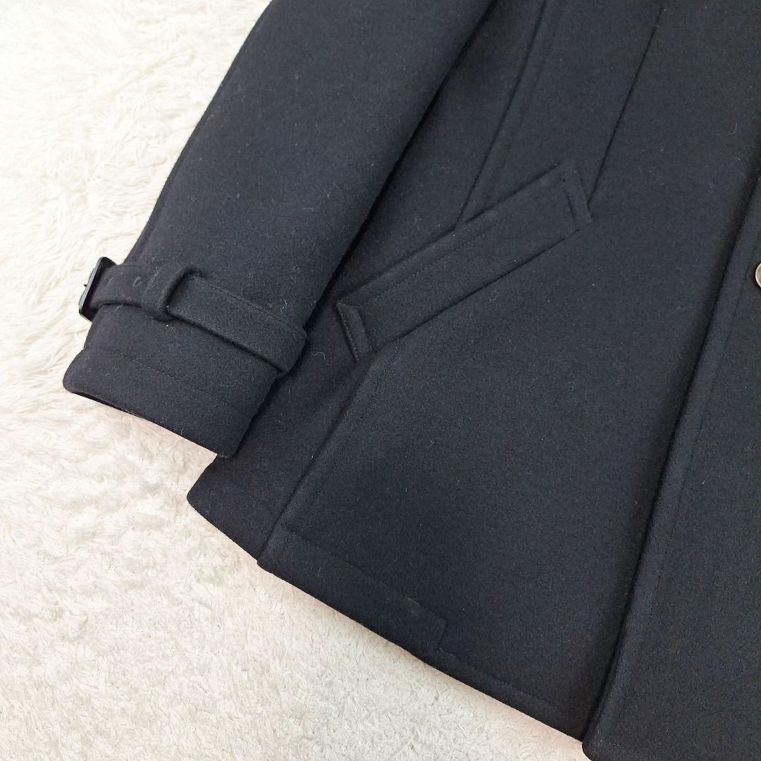高級ライン✨Paul Smithコレクション　ウールコート　金ボタン　黒　L