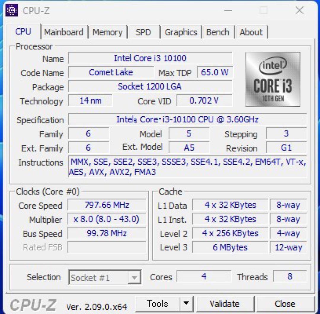 デスクトップパソコン core i3 10世代 win11 SSD/512GB