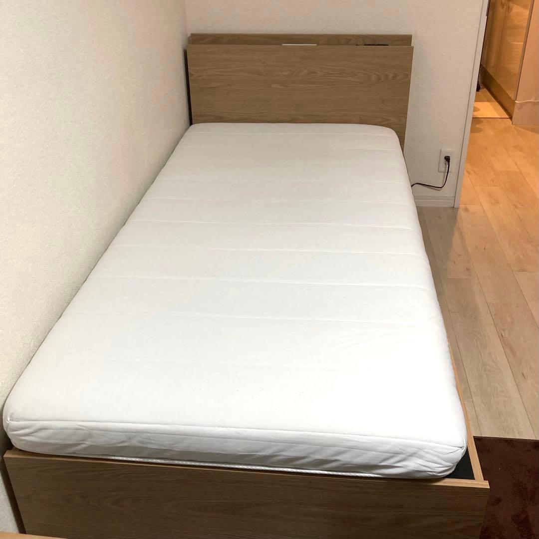★専用★《引取限定》ニトリ 収納ベッド & マットレス ライト◦コンセント付き