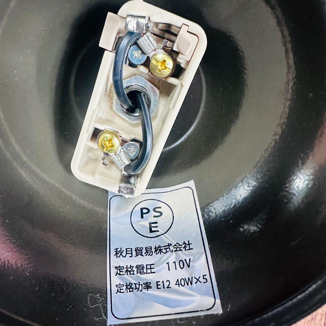 秋月貿易　フロアライト　シャンデリア　５灯　点灯〇