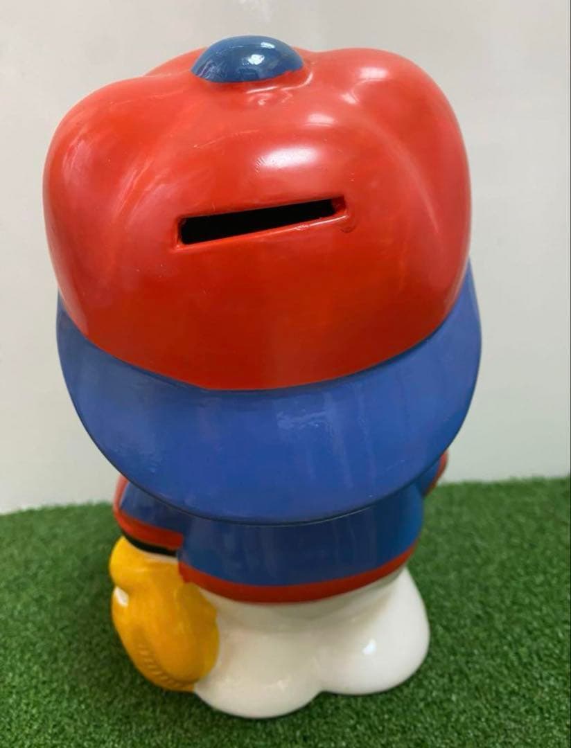 スヌーピー貯金箱陶器　大サイズ　置物　インテリア　野球フィギュア2点セット