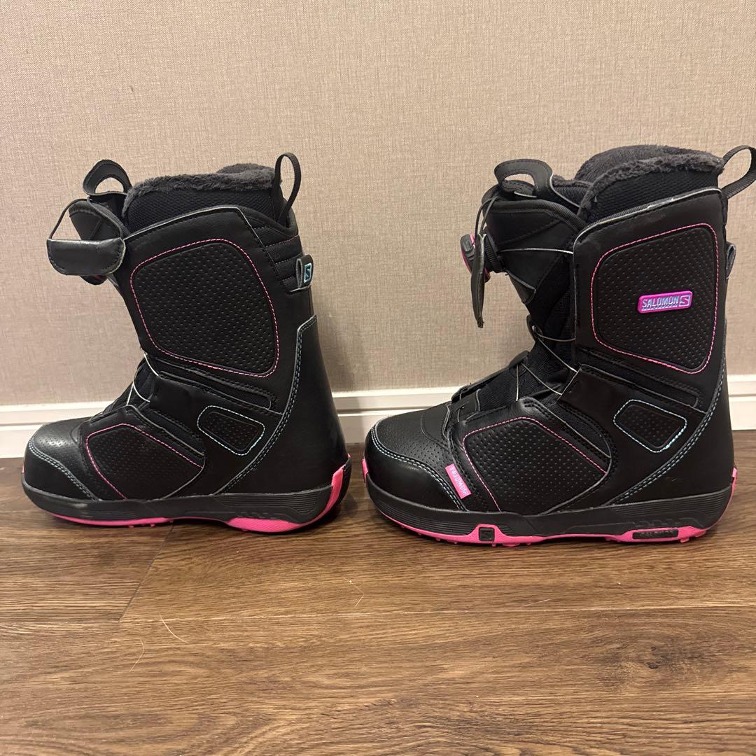 Salomon 女性用 スノーボードブーツ ブラック/ピンク 23.5cm