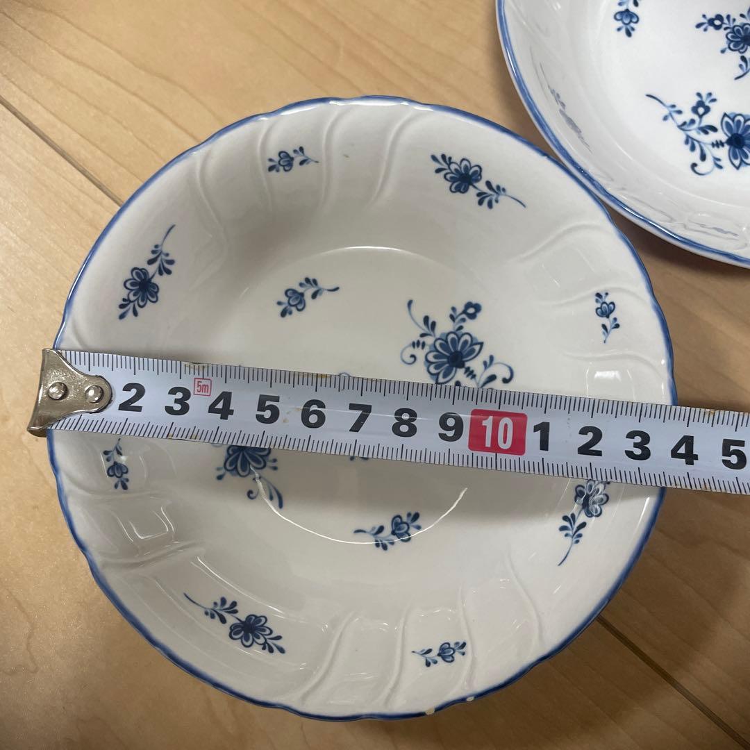 美品ノリタケ　青い花柄の皿 23枚まとめて売り1-3