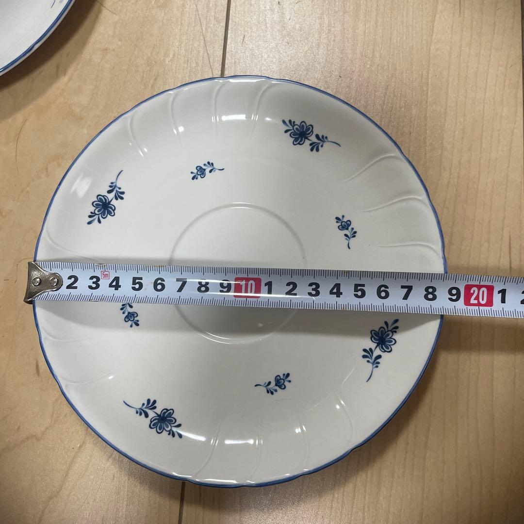 美品ノリタケ　青い花柄の皿 23枚まとめて売り1-3