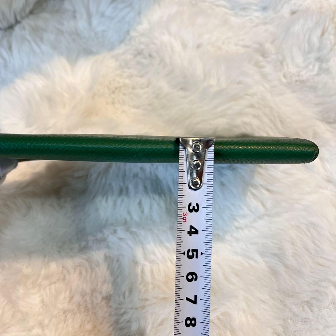 美品✨　HERMES グリーン 長財布 箱付き　⬜︎B黒印