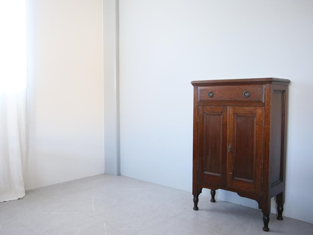 英国アンティーク木製カップボード/サイドボード/キャビネットチェスト92-275