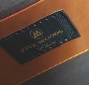 FIVEWOODSオレンジ レザービジネスバッグ（保管袋付き：PRADA）