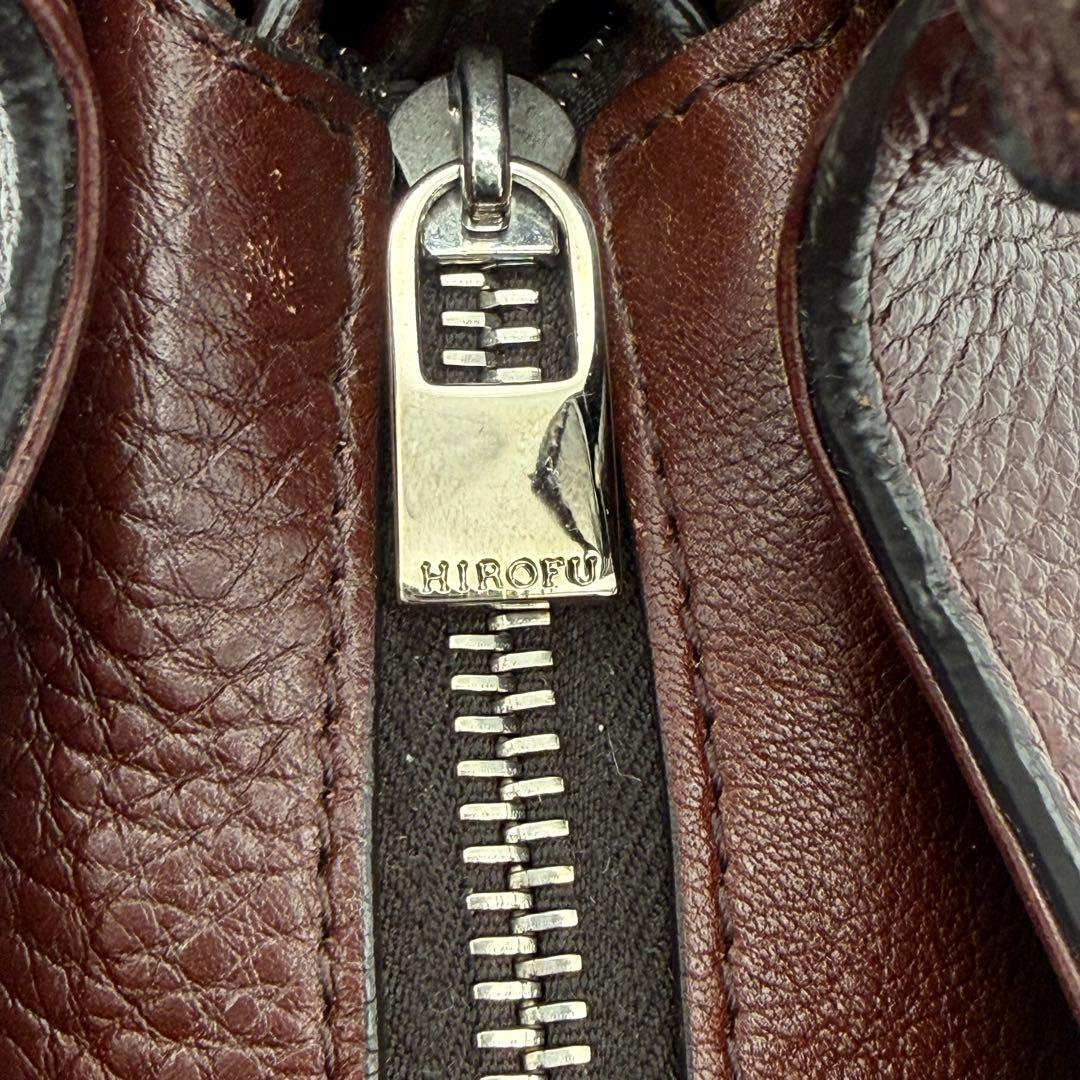 ✨極美品✨　ヒロフ　ハンドバッグ　レザー　3室　大容量
