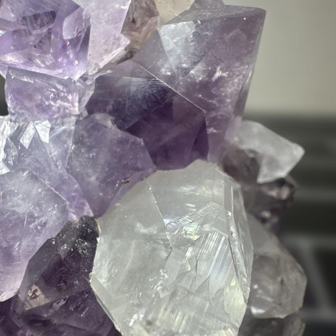 【コレクション】希少 ブラジル産 共生アメジスト 水晶 原石 台座付