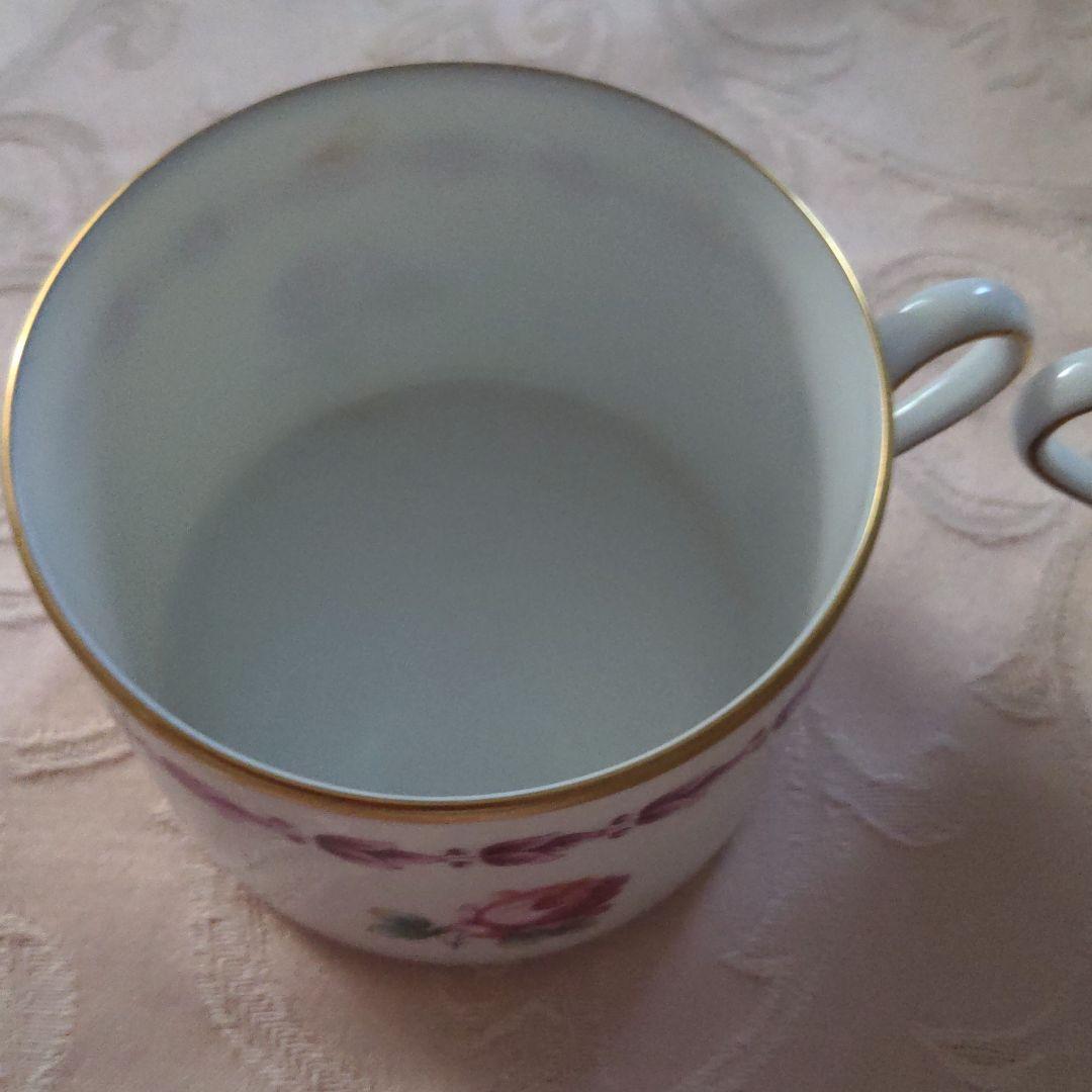 リチャード　ジノリ　インベロ　カメリア未使用二人用カップとケーキ皿