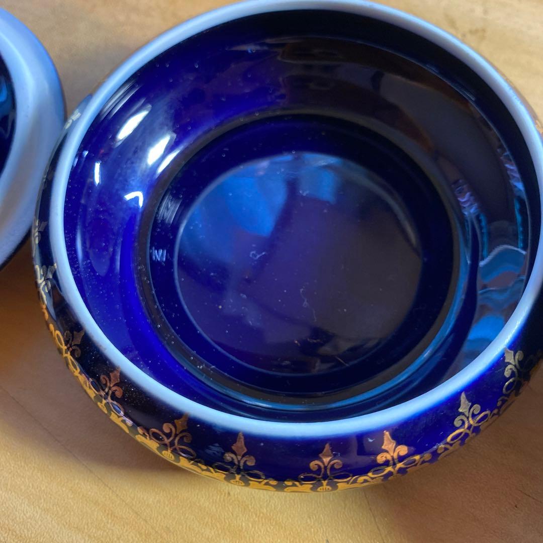 ヴィンテージ:フランス「リモージュ」美品　小皿、小物入れ、灰皿の3点