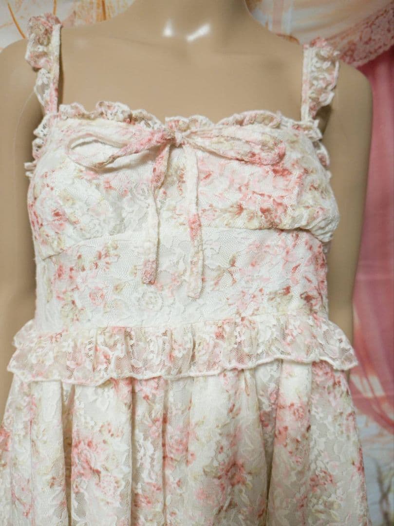 希少　リズリサ　レースフラワー　キャミソール　ワンピー　姫ロリ　00s　姫ギャル