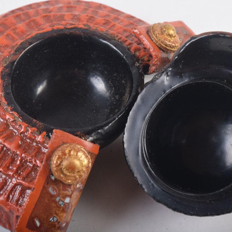 Thihany　茶道具　二代　中川正斉作　乾漆　兜香合　共箱　V　8374