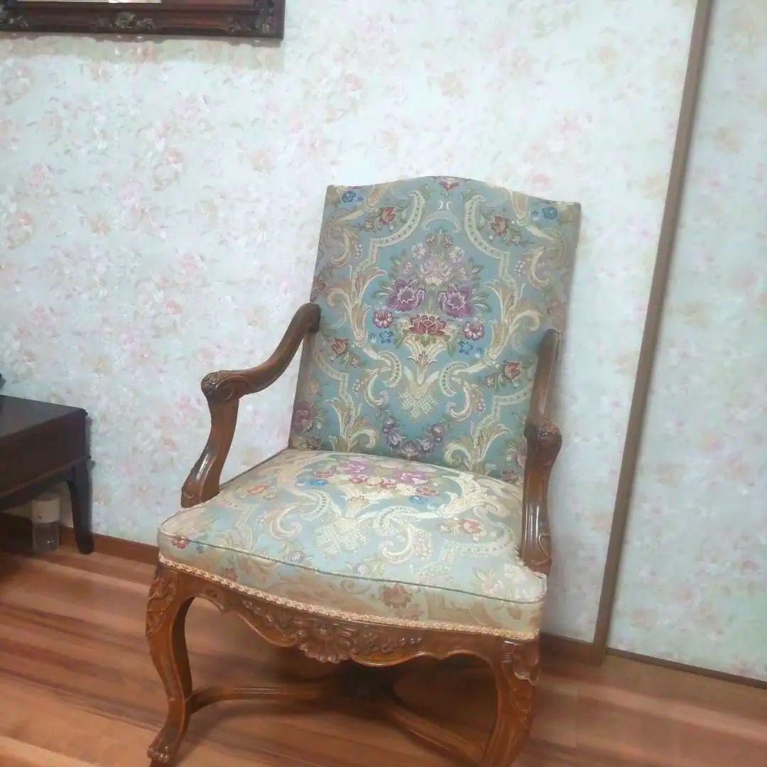 イタリア製 チェア 椅子 家具 1人掛け アンティーク 猫脚 美品