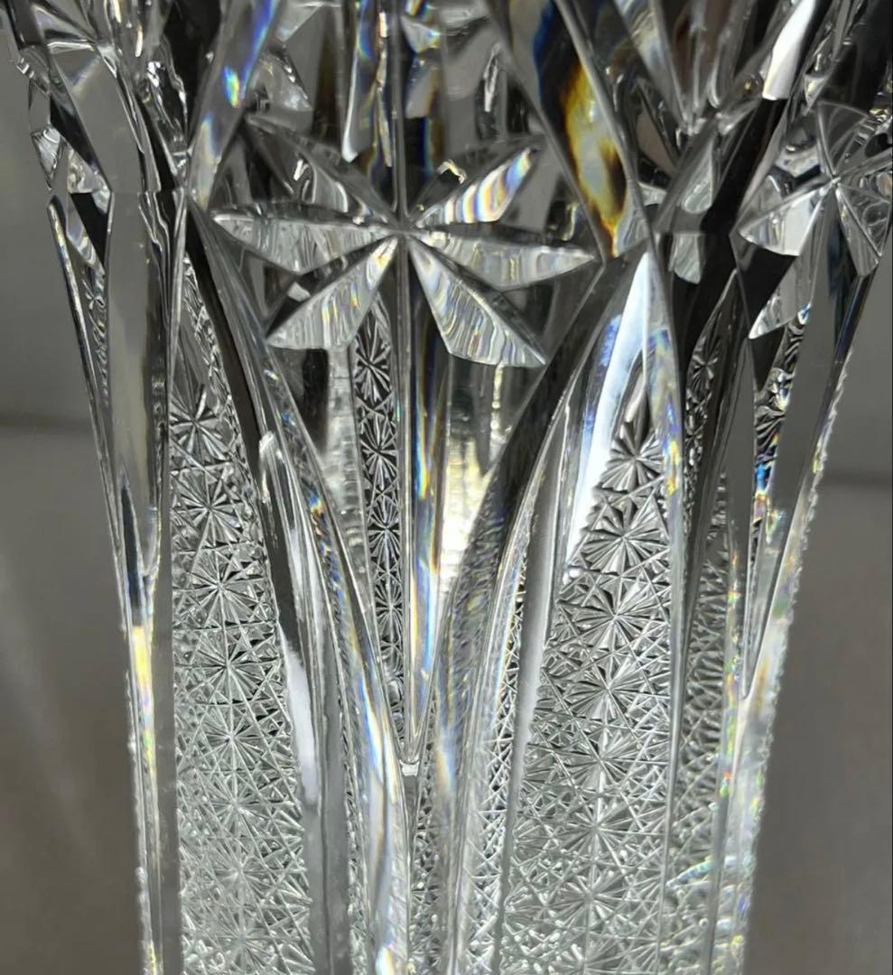 美品 HOYA クリスタル 高級花瓶 アンティーク 希少品廃盤 30cm 3kg
