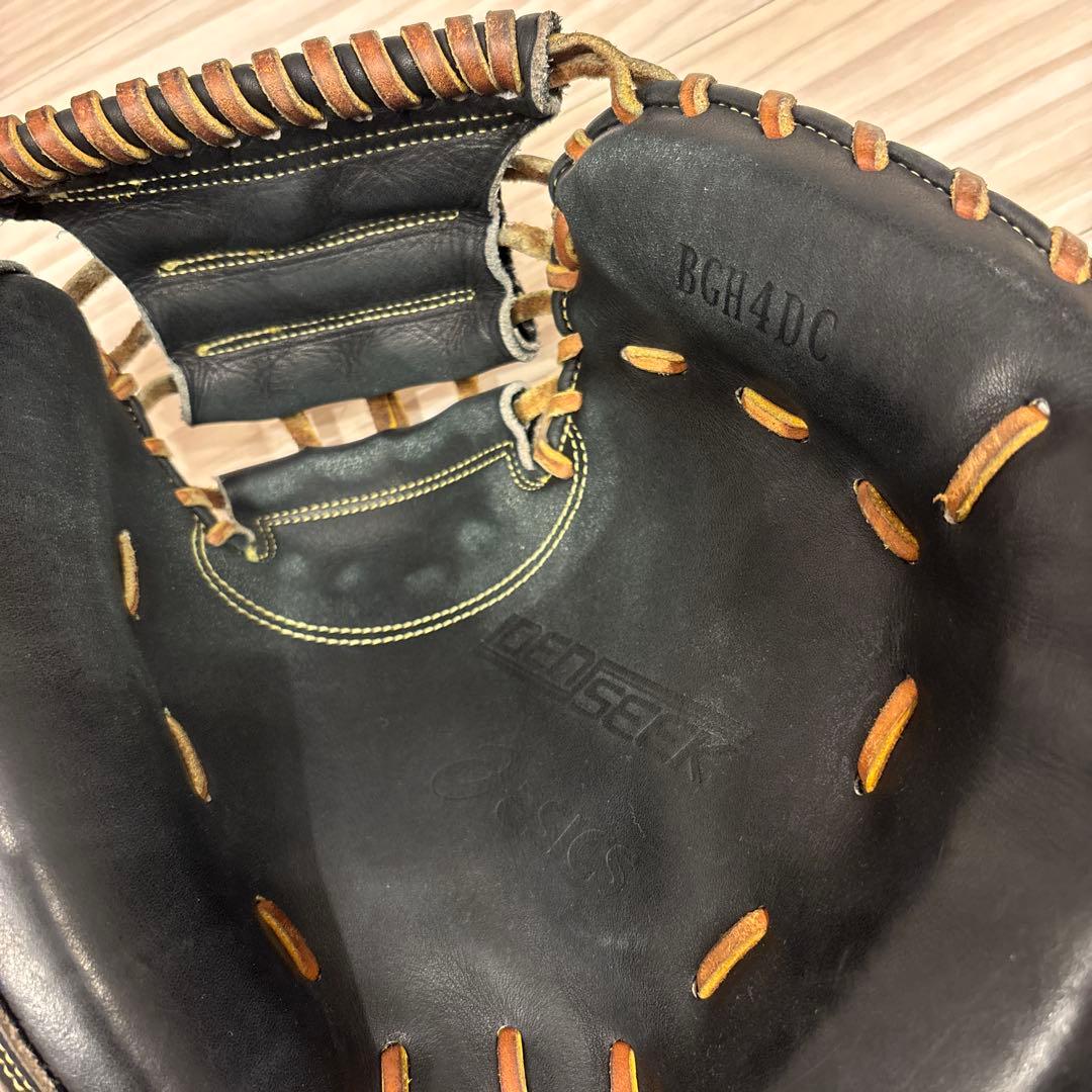 asics 硬式野球グローブ キャッチャーミット　BGH4DC 黒