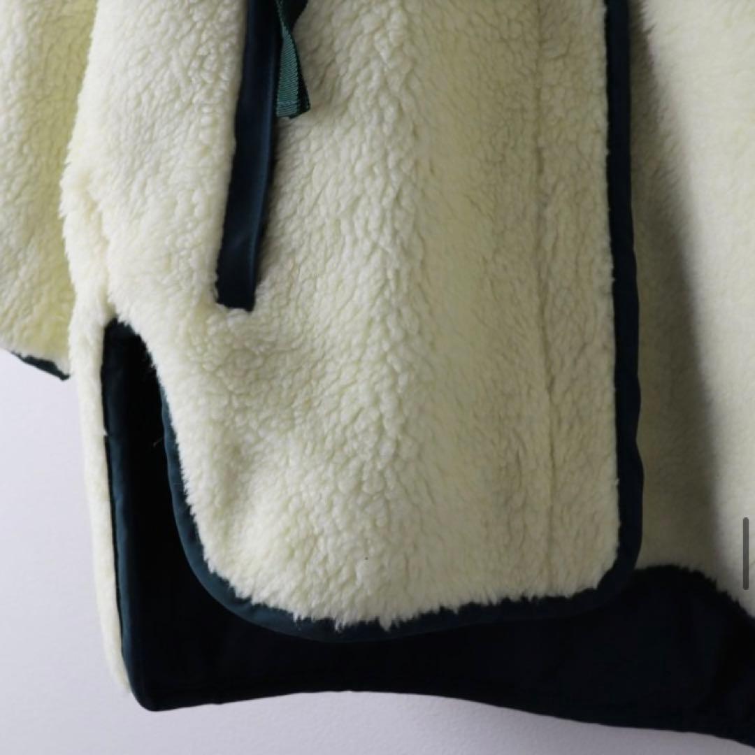 ナゴンスタンス ジップアップボアブルゾン オフホワイト キッズ130リバーシブル