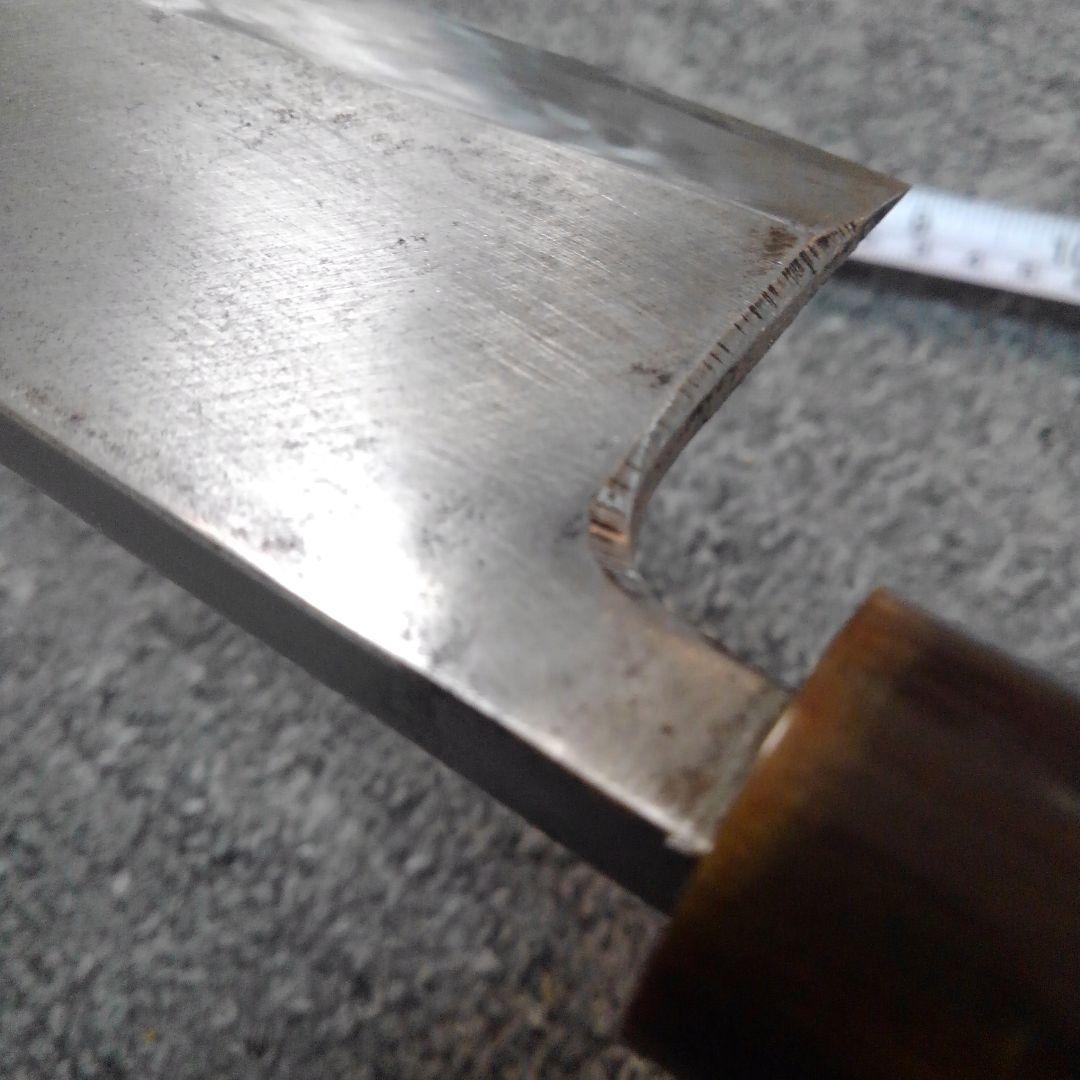 ONo.483　中古　堺・出刃包丁(極上登録　卍正忠　請合)