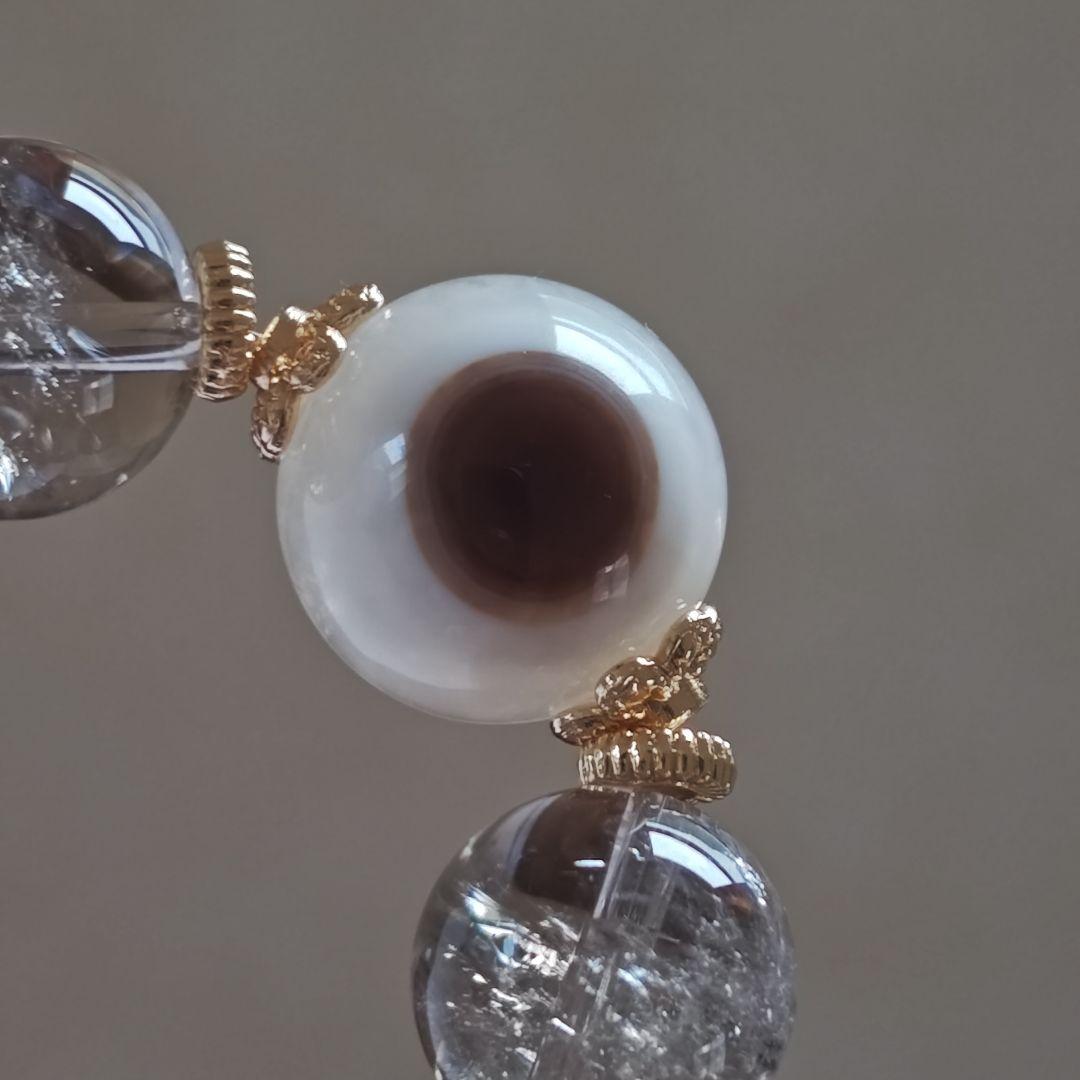 新作♡銀線　天眼観音天珠ブレス