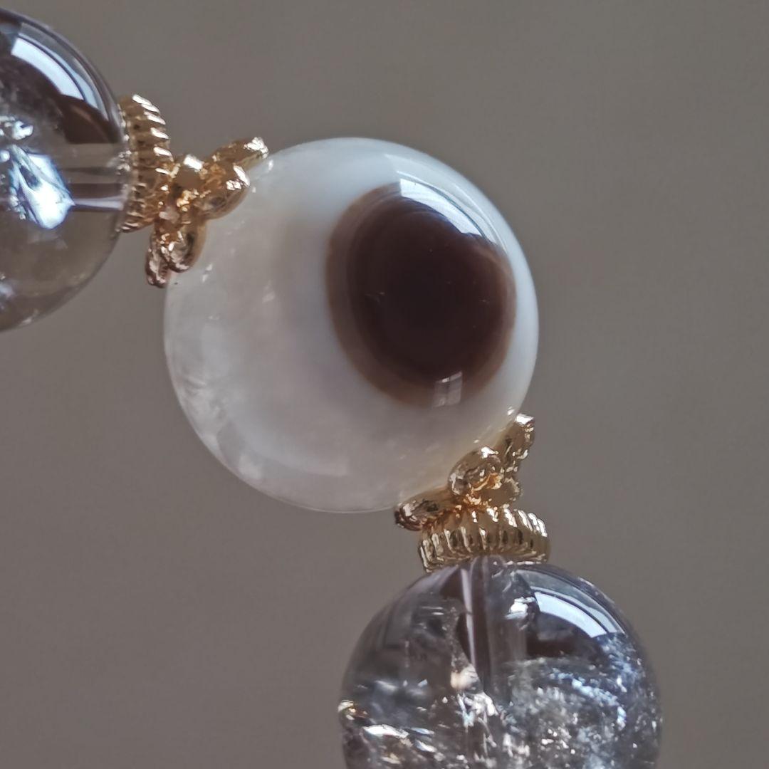 新作♡銀線　天眼観音天珠ブレス