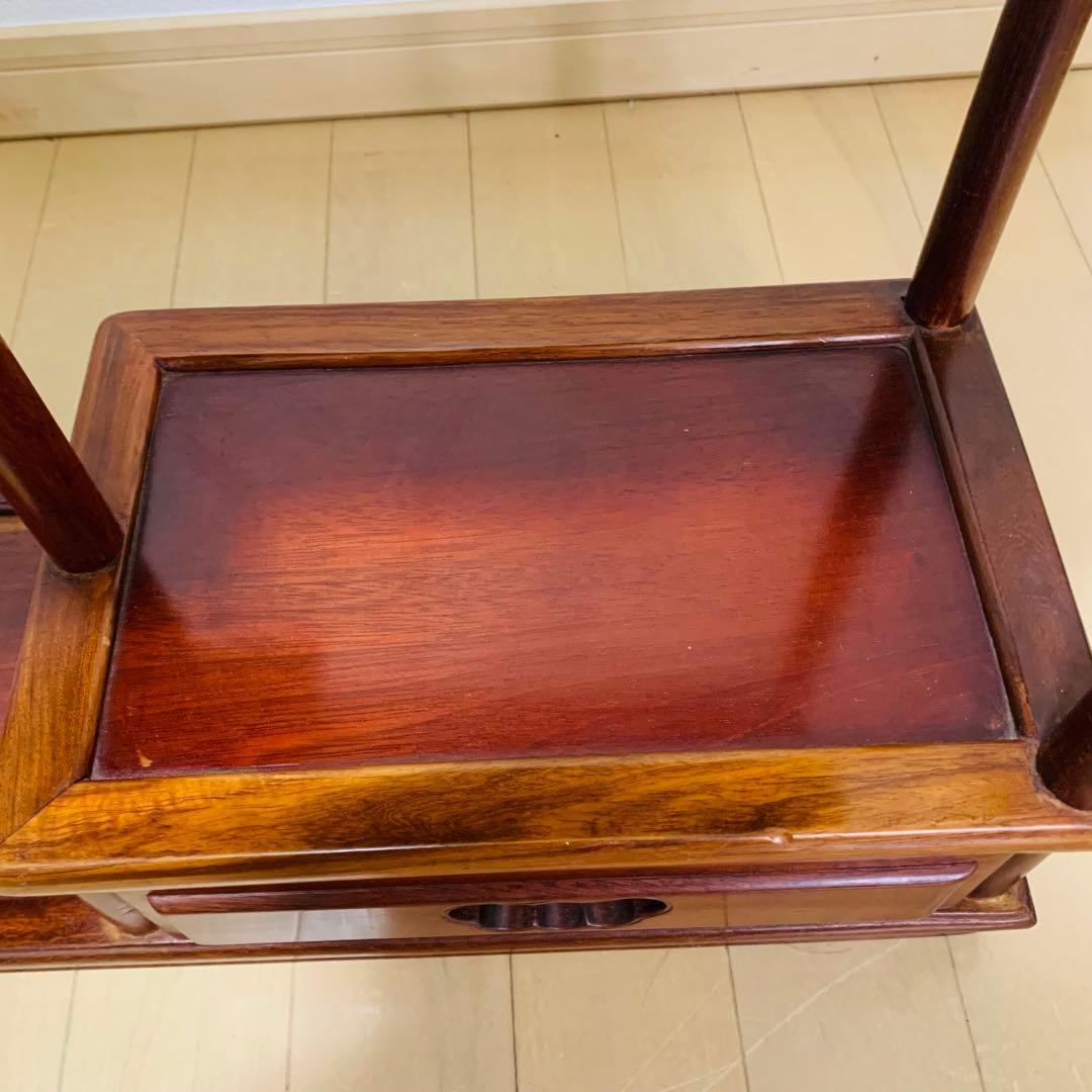 違い棚 茶棚 茶箪笥 飾り棚 置物棚 台 引き出 し 木製 和風 家具