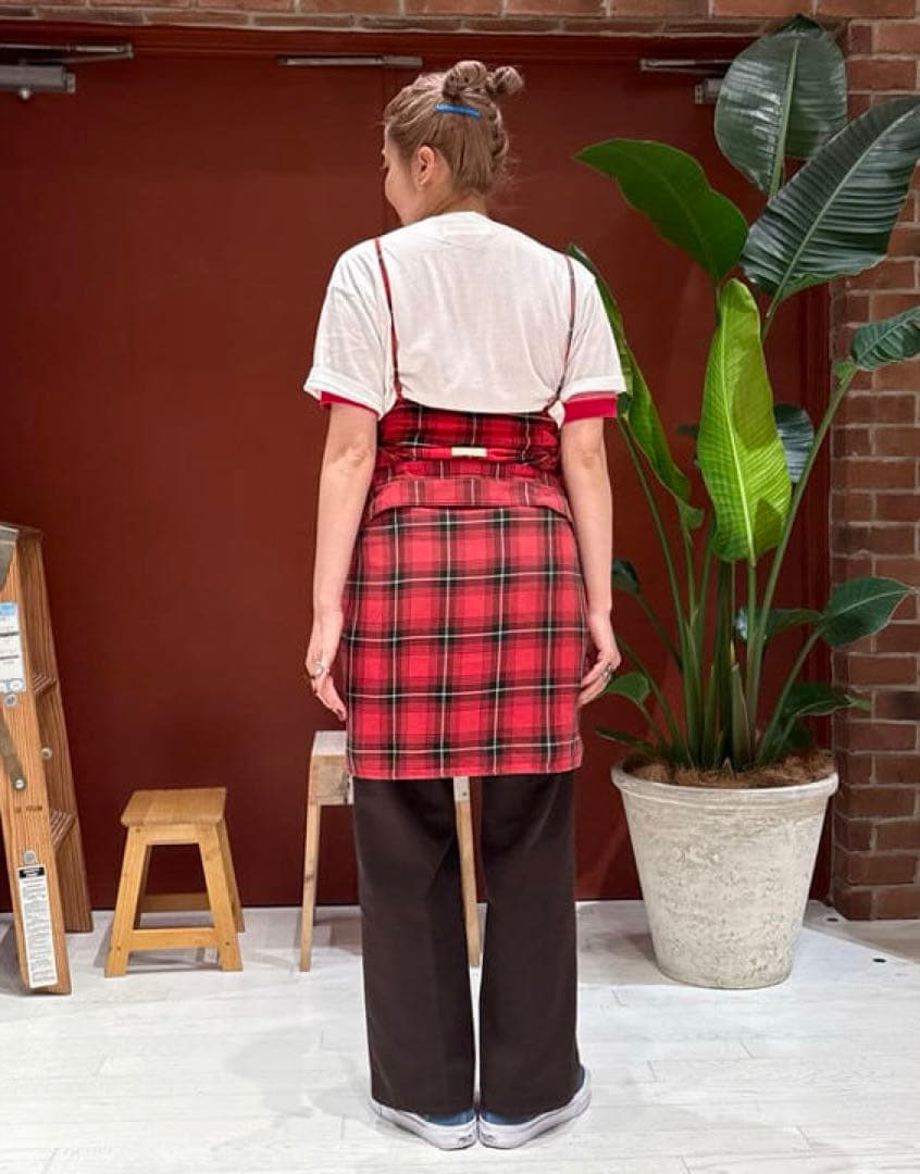 BEAMS BOY maturely / レーヨン ブリーチ チェック シャツ