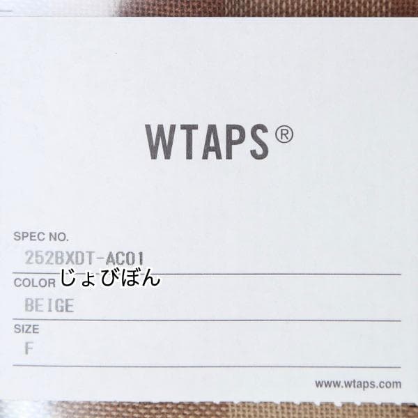 小物 25AW WAPS WRAP 01 SCARF COTTON BEIGE