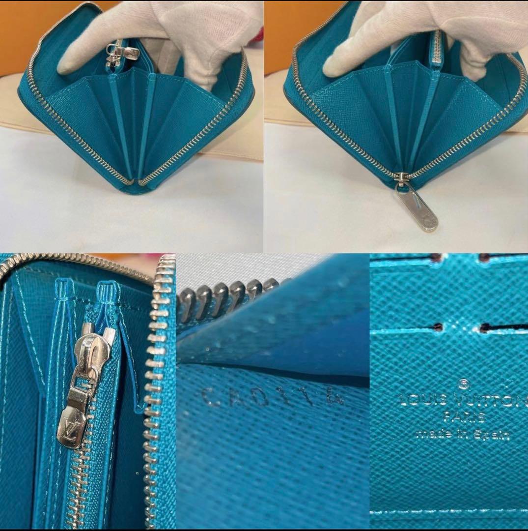 青*ん様 LOUIS VUITTON 青 エピレザー 長財布