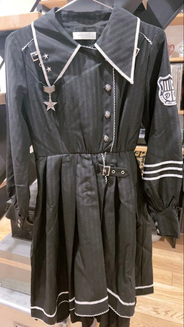 ミリタリー　軍服　ロリータ　フルセット　黒